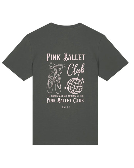 Pink Ballet Club T-Shirt - Charcoal