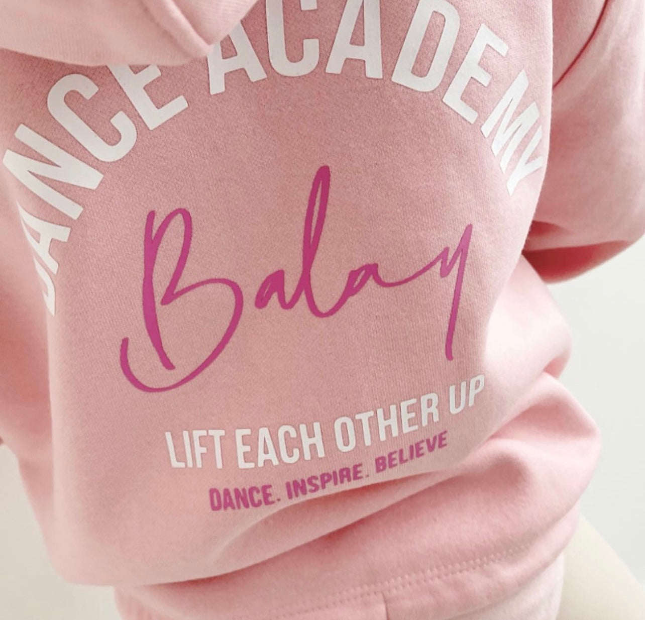 Balay Academy Kids Cropped Tracksuit Hoodie - Pink