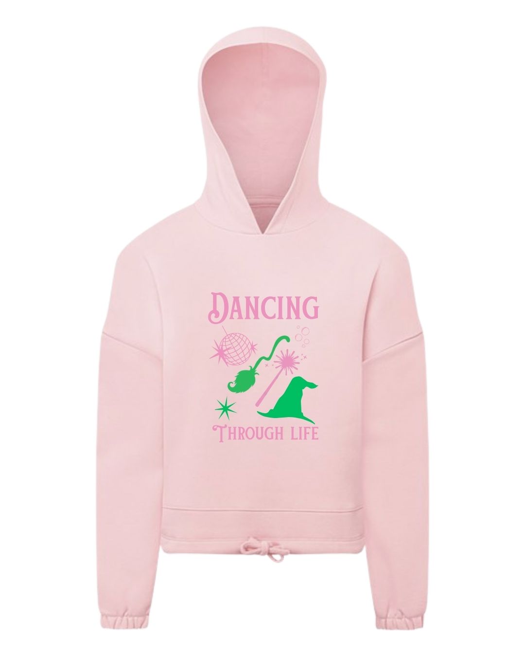 Dancing Through Life - Crop Hoodie