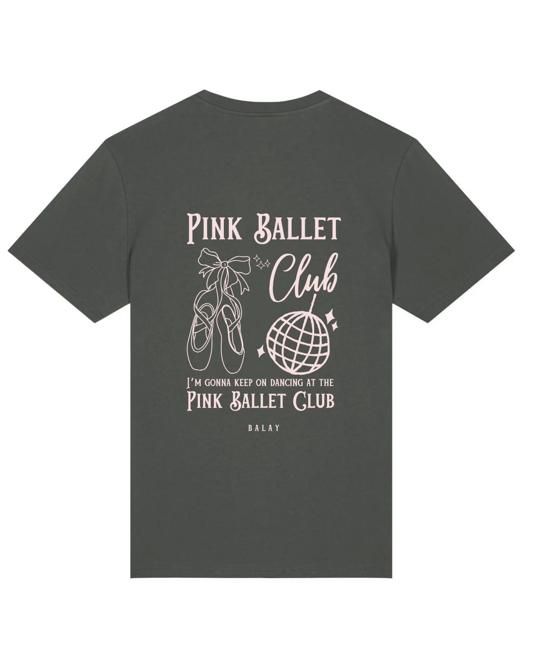 Pink Ballet Club T-Shirt - Charcoal