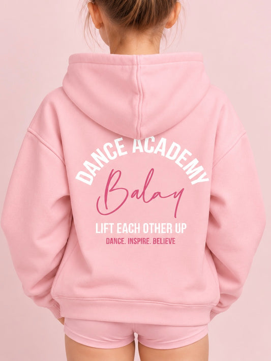Balay Academy Kids Cropped Tracksuit Hoodie - Pink