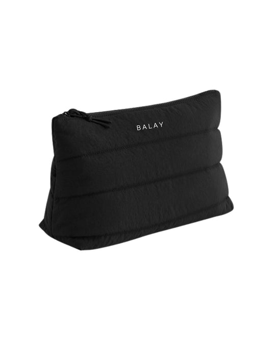 Quilted Accessory Bag - Black