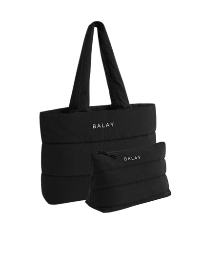 Quilted Tote bag - Black