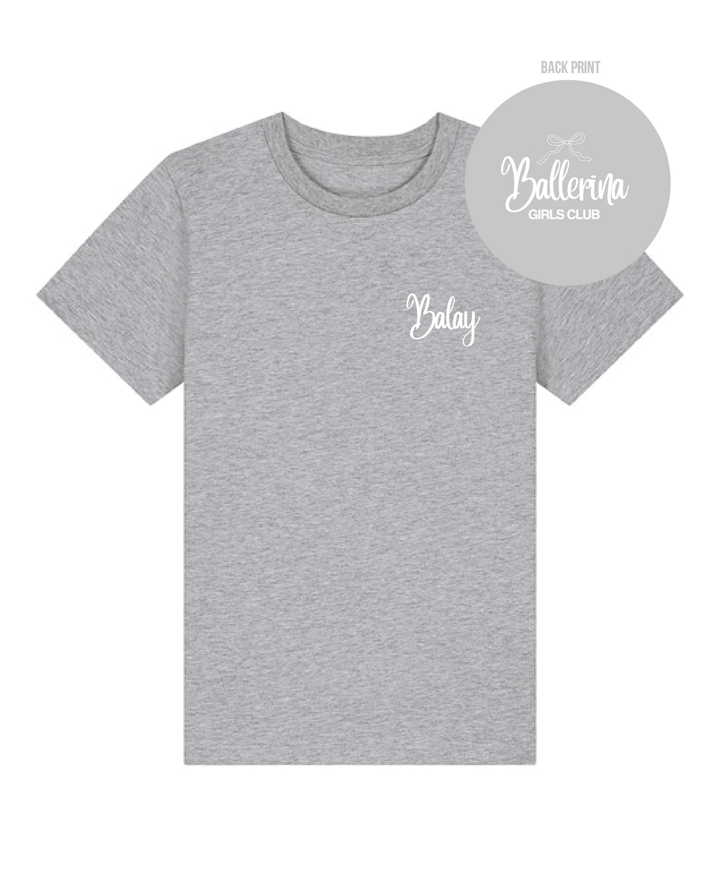 Ballerina Girls Club T-Shirt - Grey