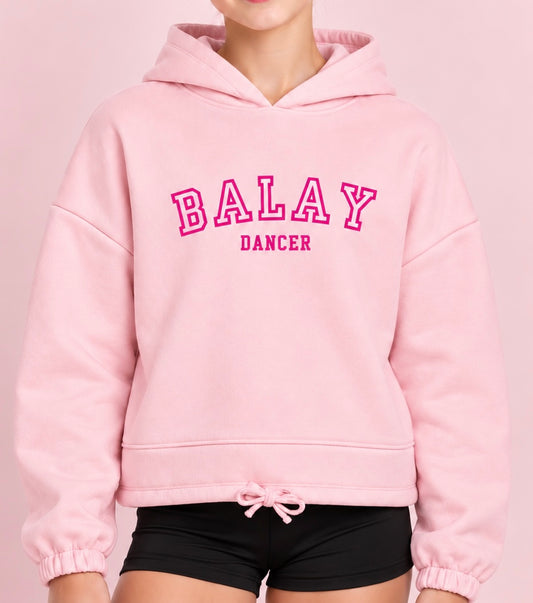 BALAY DANCER CROPPED HOODIE - PINK
