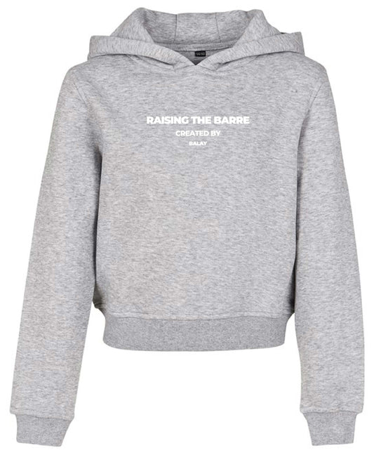 Raising the Barre Cropped Hoodie - Grey