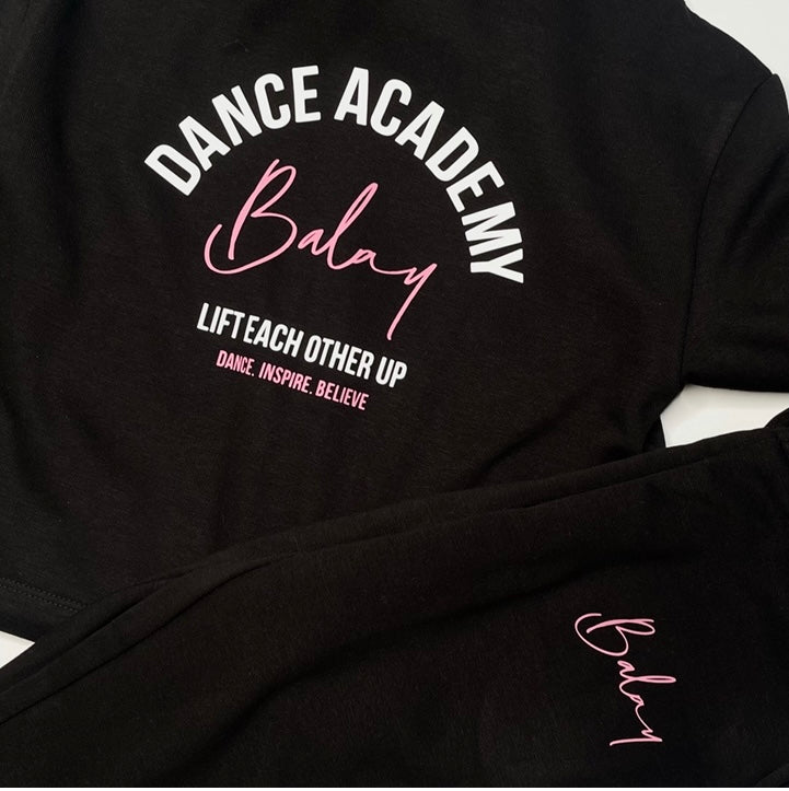 Balay Academy Kids Cropped Tracksuit Hoodie - Black