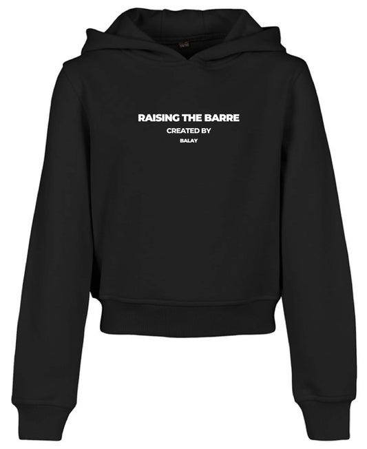 Raising the Barre Cropped Hoodie - Black