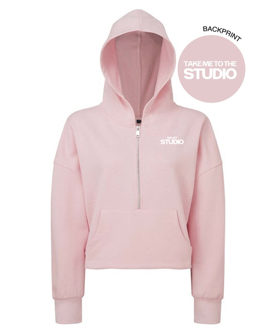 Balay Studio Crop Zip Hood - Pink