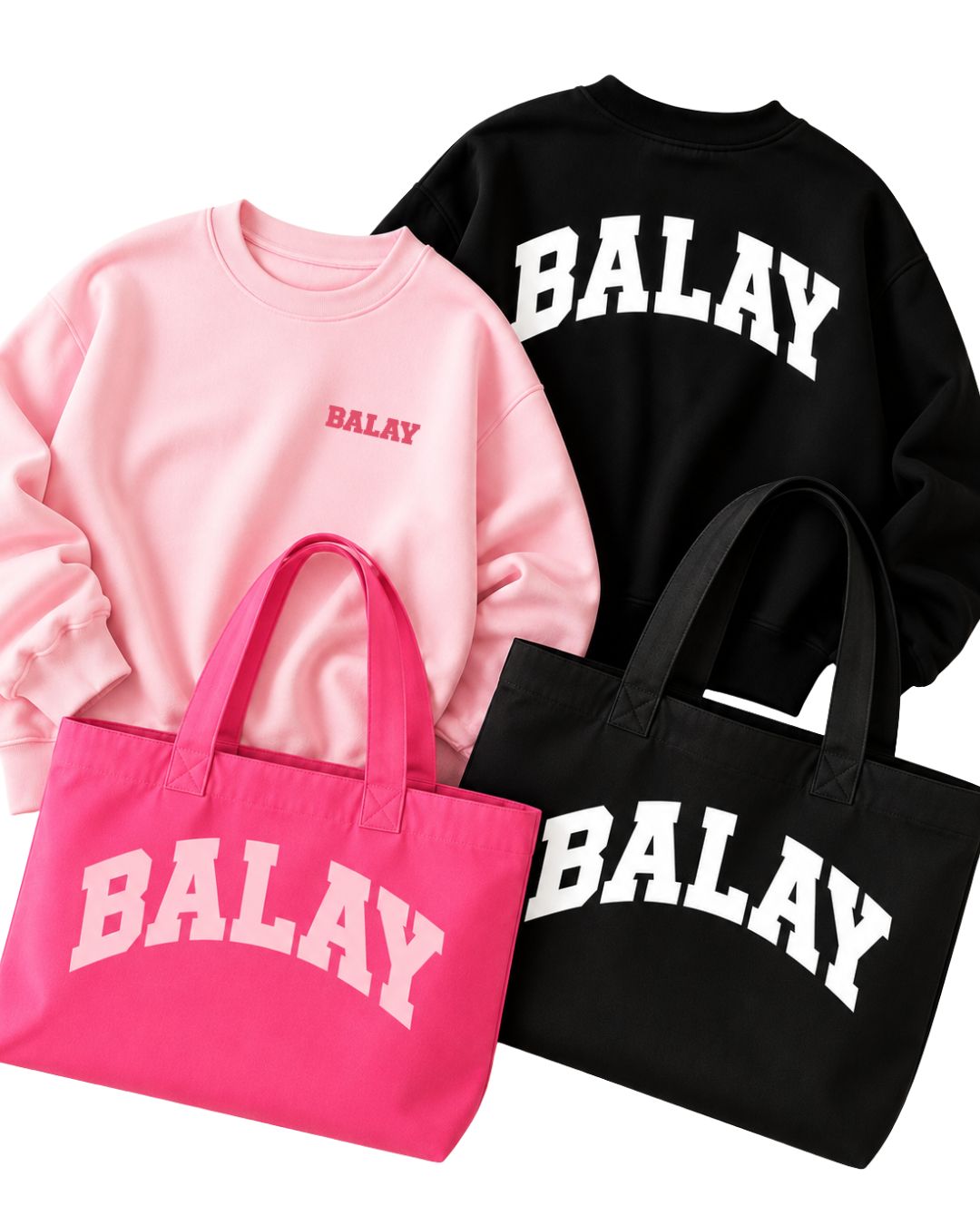 BALAY VARSITY TOTE BAG - PINK