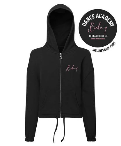 Balay Academy Kids Cropped Tracksuit Hoodie - Black