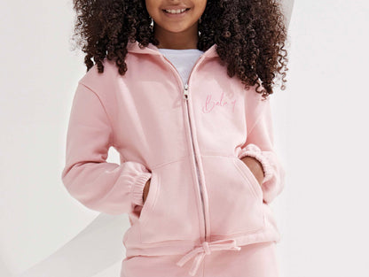 Balay Academy Kids Cropped Tracksuit Hoodie - Pink